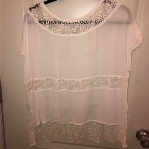 White Lace Anthropologie top